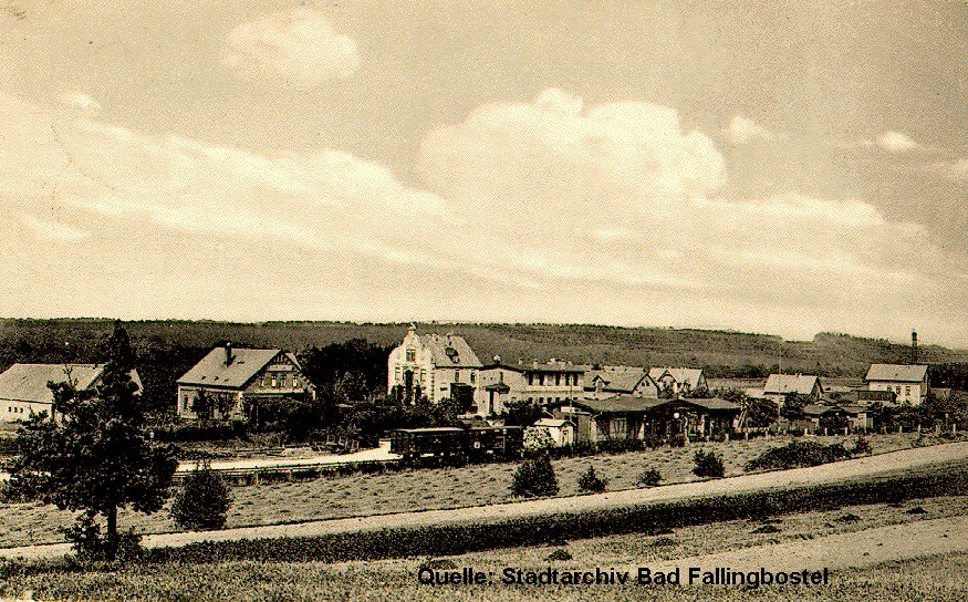 Bild vergrößern: Der Fallingbosteler Bahnhof auf einer Postkarte aus dem Jahr 1907