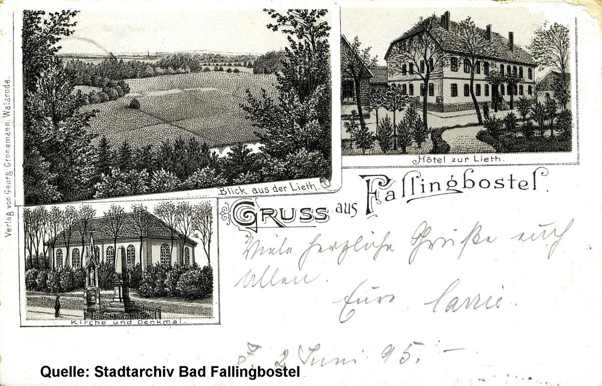 Bild vergrößern: Gruss aus Fallingbostel vom 2. Juni 1895