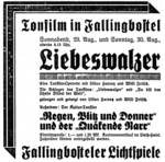 Bild vergrößern: Anzeige für den mit Ton gezeigten Film "Liebeswalzer" am 28.08.1931 in der Walsroder Zeitung