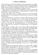 Bild vergrößern: Anfang von Wilhelm Westermanns Liste der Gefallenen, Verwundeten und Kriegsgefangenen. Eine Abschrift der vollständigen Liste kann über den entsprechenden Link im Text geöffnet werden.